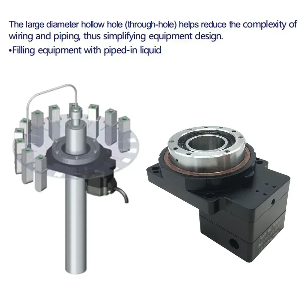 360 Degree CNC Electric Rotary Table Hollow Rotating Platform Rotary Positioning Indexing Plate Stepper Servo Replacing DD Motor