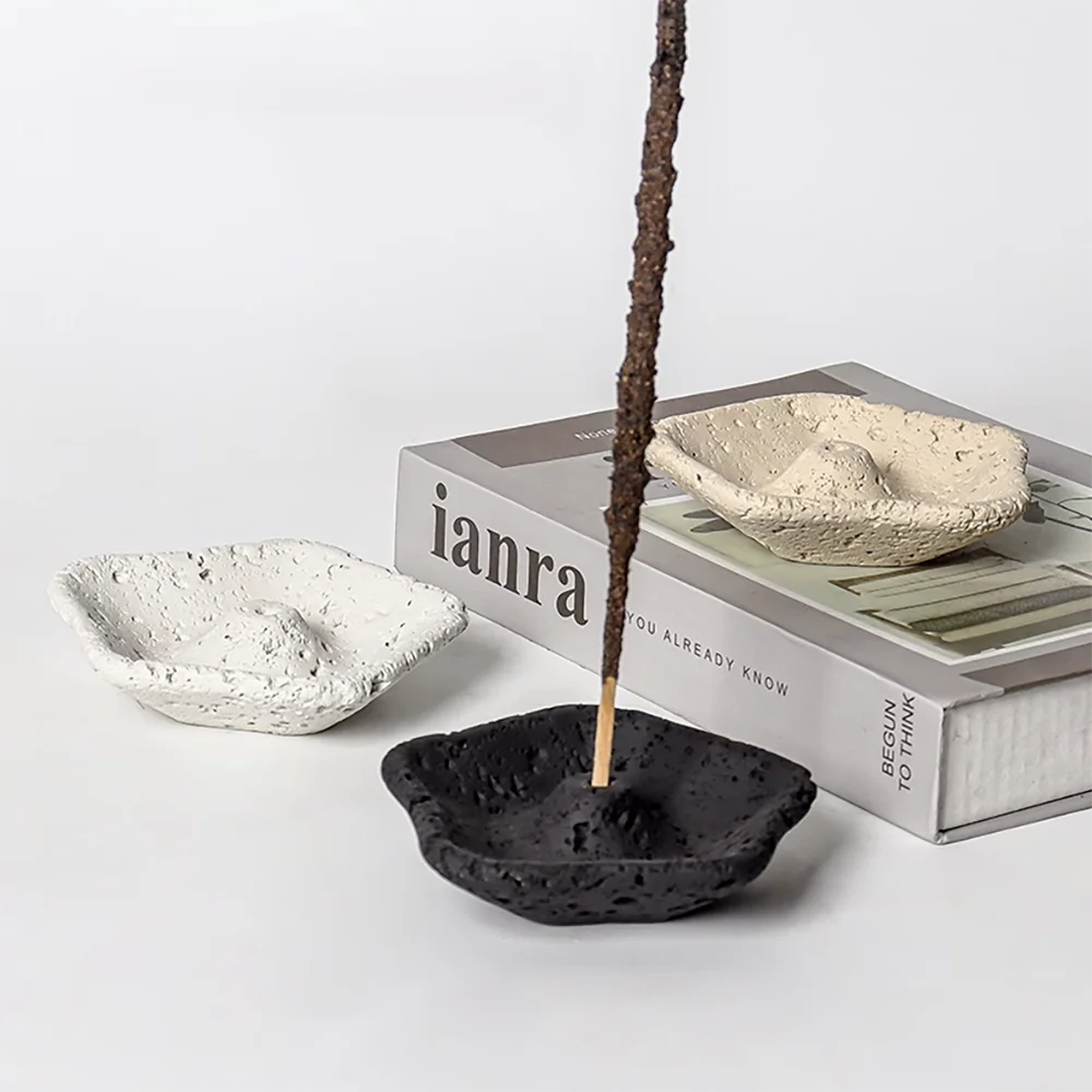 Silicone Mold for Concrete Geometric Incense Holder, DIY  Cement Aroma Diffuser Burner Stick Stand, Reusable Home Craft Tool