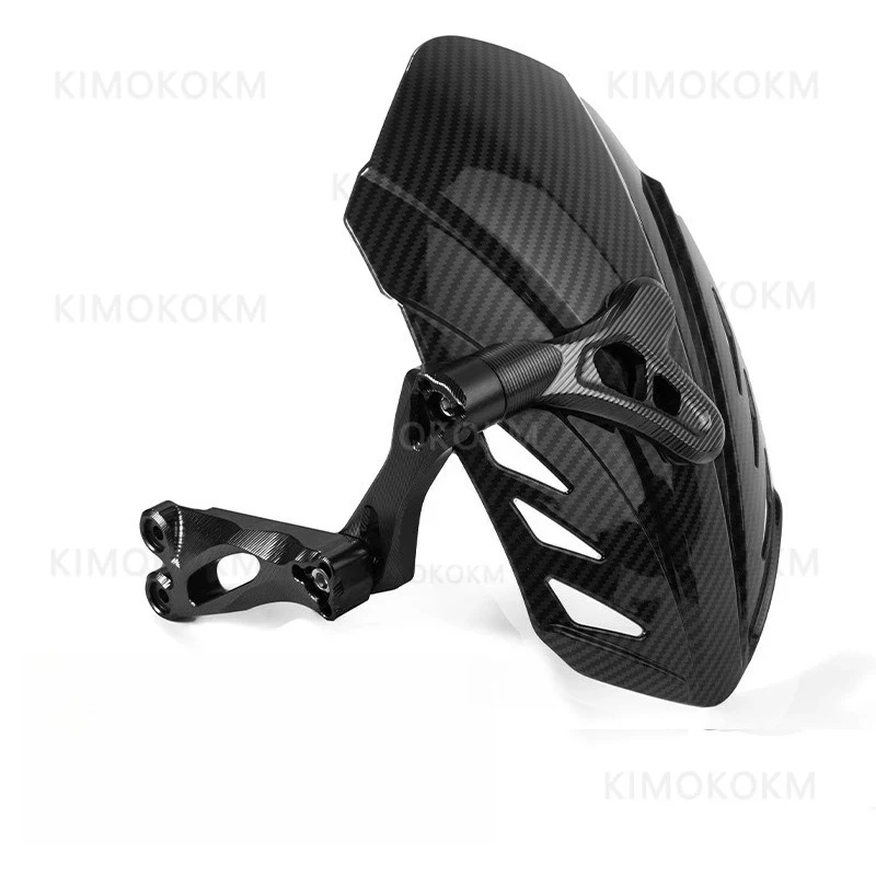 Motorcycle and Bike Adjustable Universal Imitation Carbon Fiber Aluminium Alloy Rear Wheel Fender Mudguard Extender Accessories