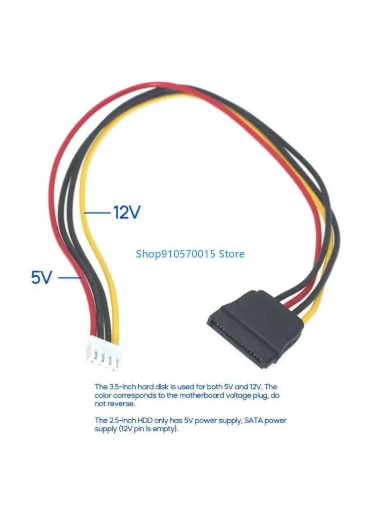 

B95C 4Pin Floppy to 15Pin Adapter Wire Converter Cable Cord Accessories