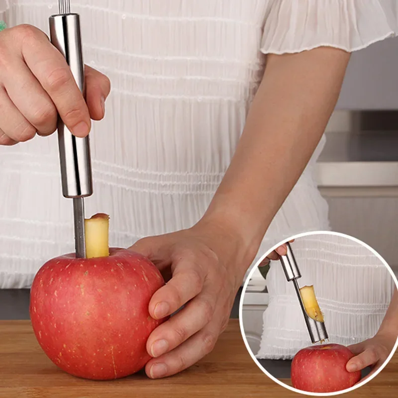 Stainless Steel Kitchen Tool Set, Fruit Knife, Corer, Carving Knife, Watermelon, Digging Ball, Spoon, Potato Peeler, 1Pc, 6Pcs