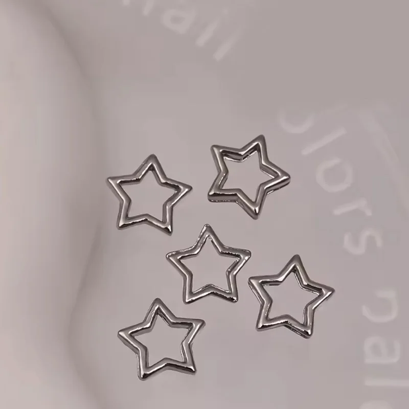 "100 pièces/ensemble métallique Punk étoile en forme de Nail Art décor bricolage ongles breloques ongles gemmes ongles fournitures ongles ongles"