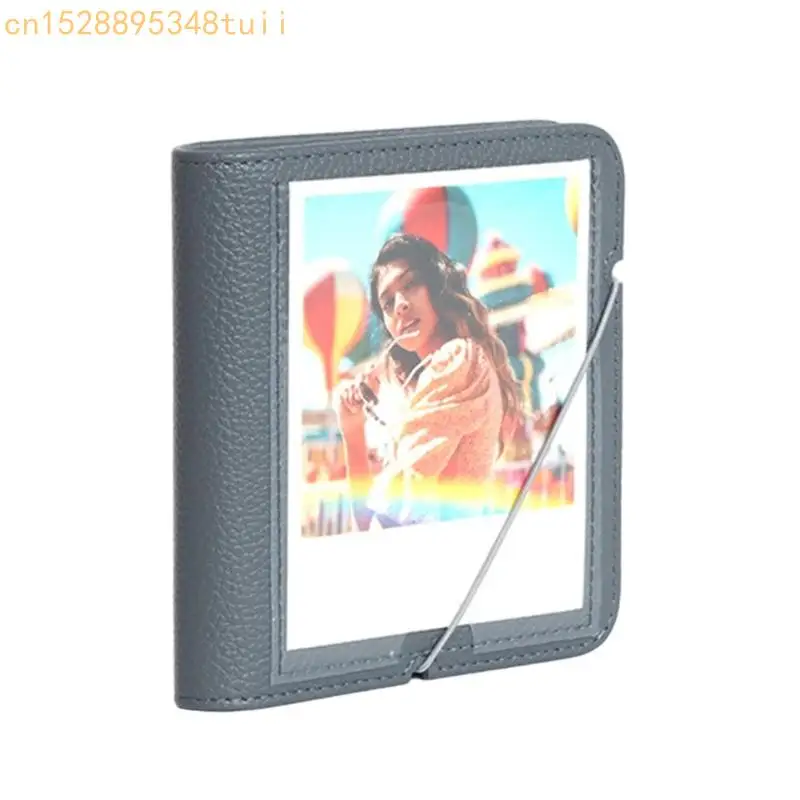 Y4QF PUレザーフォトアルバムポータブル写真主催者28スロットW210/W300/W400写真