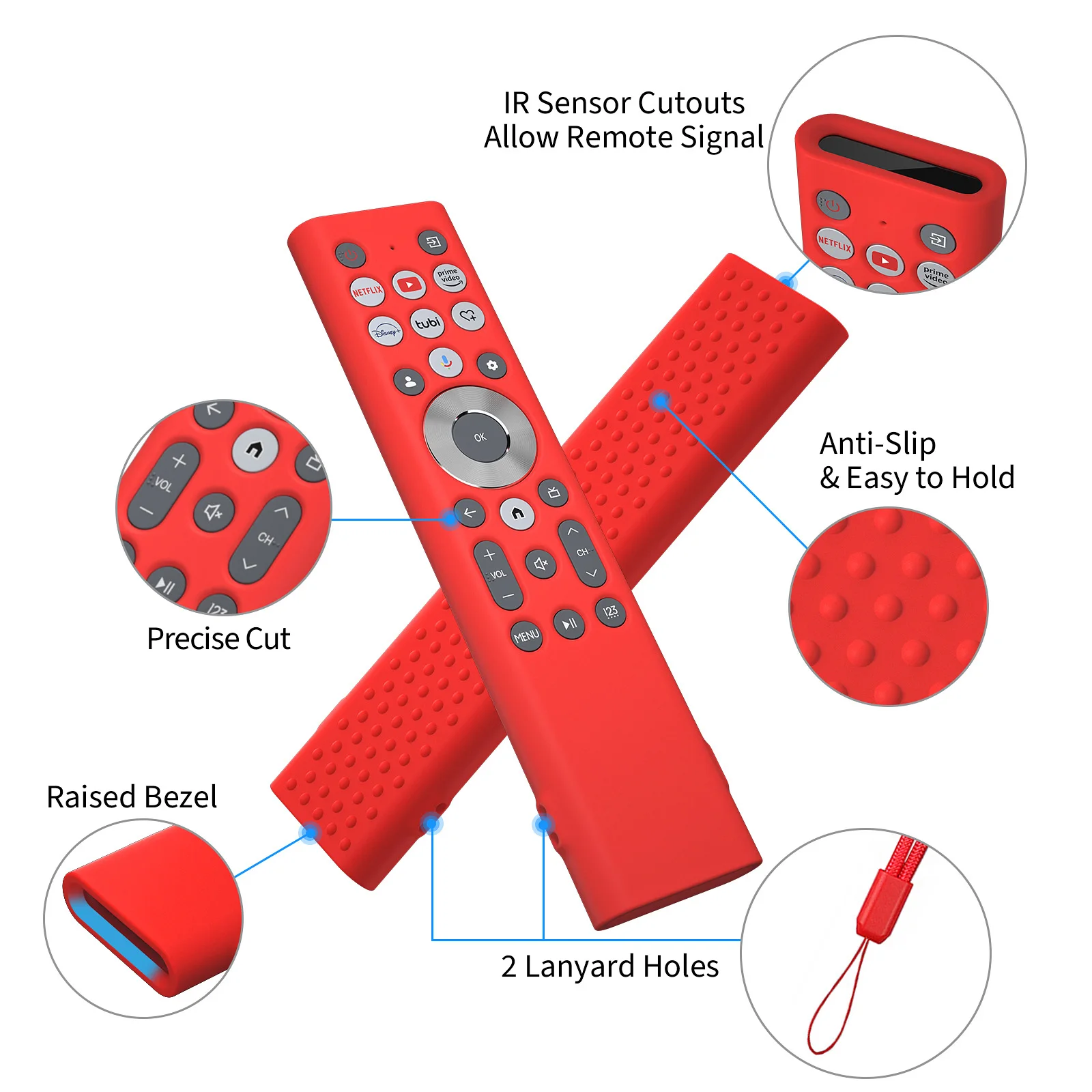 Silicone Case for Hisense ERF6A80 Silicone Protective Sleeve Compatible with  ERF6G80H ERF6F80H Remote Cover
