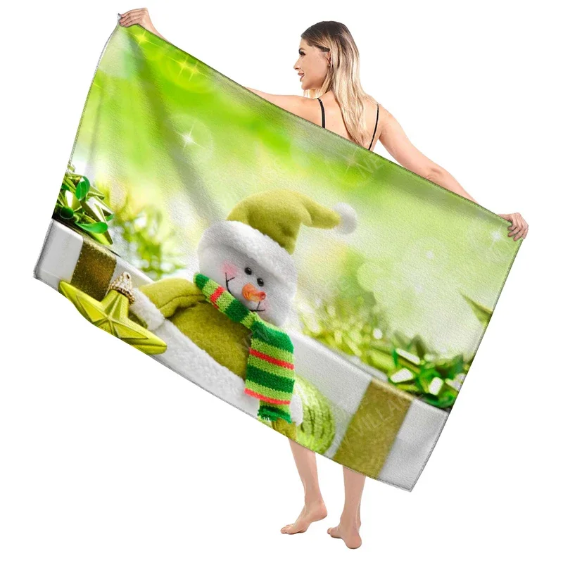 Home bath around Christmas towels for the body towels bathroom quick drying microfiber beach towel man women large sports towel