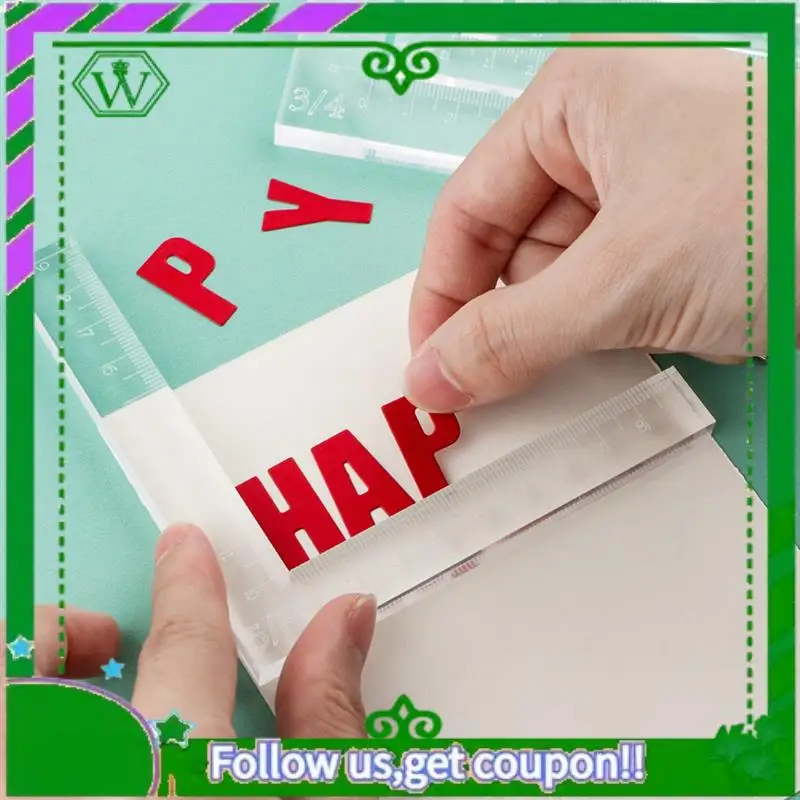 ABIK-7Pcs/Set Paper Card Corners Helpers Positioning Tools Set Kit Scrapbooking Acrylic Rulers To Make Lining Up Card Layers Set