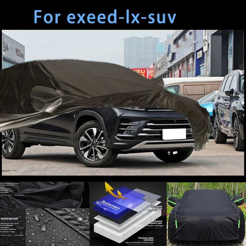 

For exeed-lx-suvOutdoor Protection Full Car Covers Snow Cover Sunshade Waterproof Dustproof Exterior Car accessories