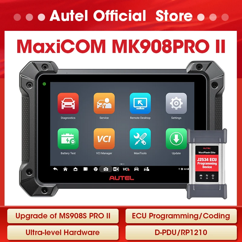 

Diagnostic Tools Autel MK908PRO II MK908 PRO 2 Automotive OBD2 Scanner J2534 ECU Programming Tools PK MK908S PRO