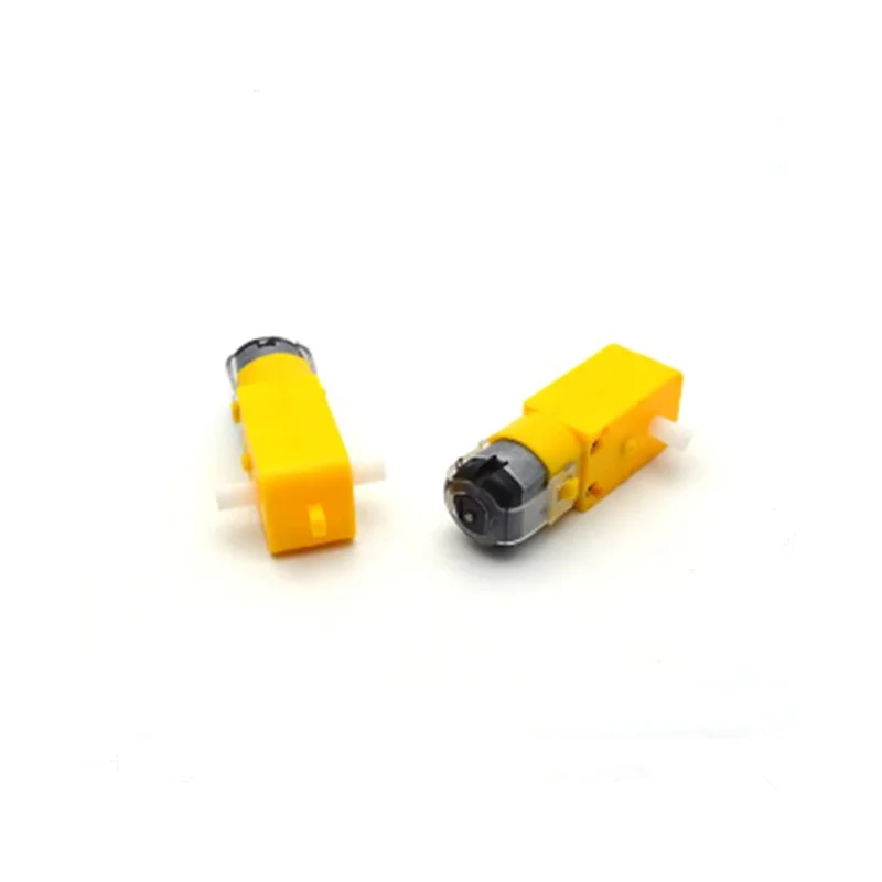 4 PCs DC Electric Motor DC 3-6V Dual Shaft Geared TT Magnetic Gearbox Engine with 65mm Plastic Car Tire Wheel Smart RC Car Robot image 2