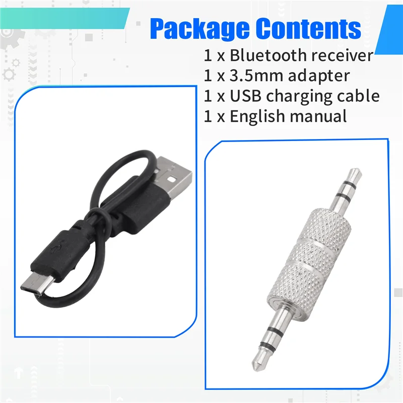 ممتاز 2 في 1 سماعة لاسلكية تعمل بالبلوتوث استقبال 3.5 ملم Aux الصوت الموسيقى محول مع وظيفة حر اليدين USB BT الاتصال #5