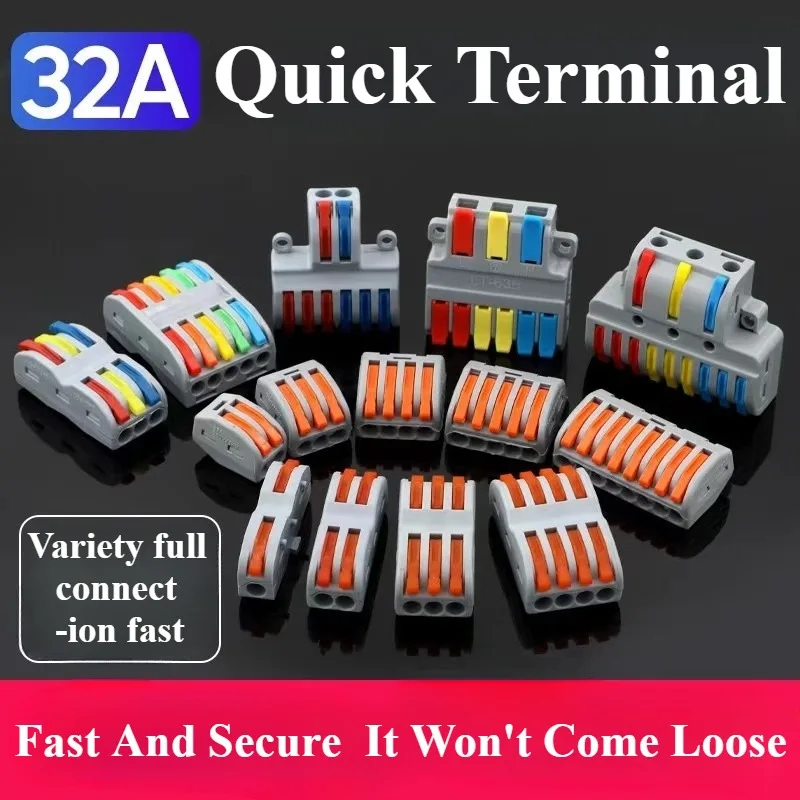 SPL-1/2/3/4/5 SPL-42/62 מחבר חוט מהיר ידית אוניברסלי מסופי חוט חשמלי עבור כל מעגל inline splices 28-12 awg