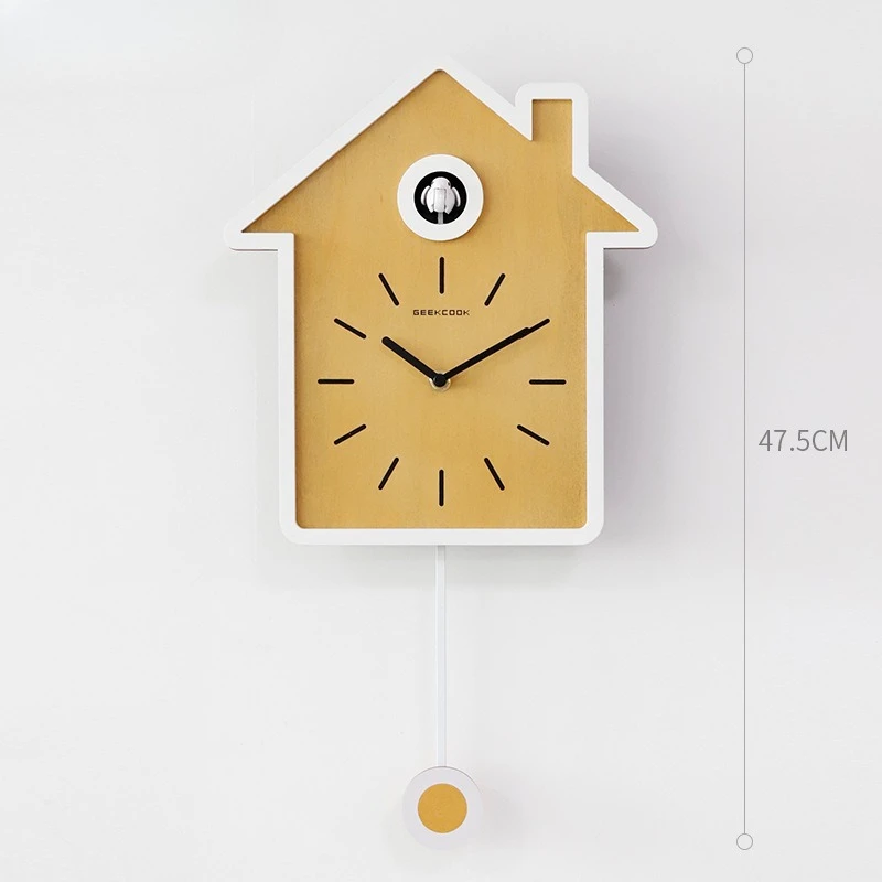 

Modern Cuckoo Clock Pendulum Wall Clock Silent Watches Luxury Birds Mechanism Clocks Wall Home Decor Living Room Decoration Gift