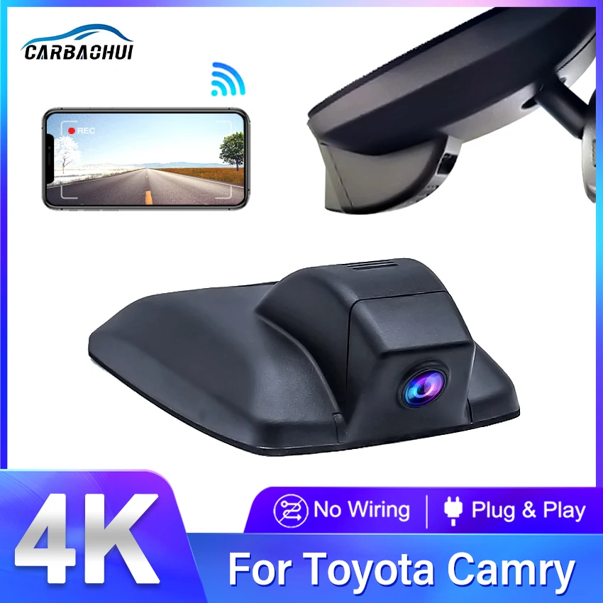 

4K 2160P Plug And Play Easy Installation Wifi Car DVR Video Recorder For Toyota Camry 70 V70 XV70 SE XLE Hybrid 2021 2022 2023