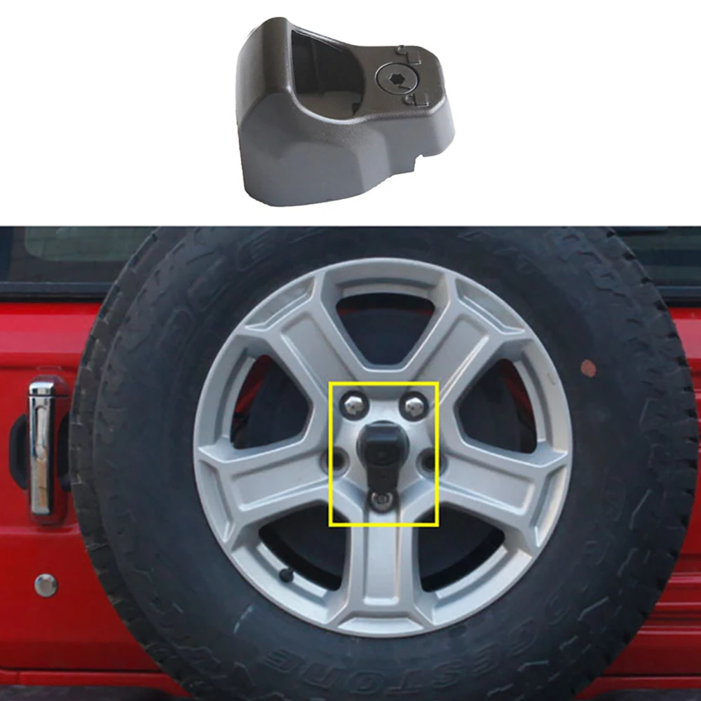 Car Spare Tire Camera Protective Cover Wheel Hub Modification Fit For Jeep Wrangler JL 2018+ Car Decorative CoverAccessories