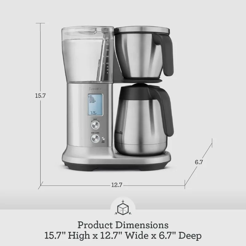 Coffee Maker, Drip Coffee Machine,Brushed Stainless Steel, 9