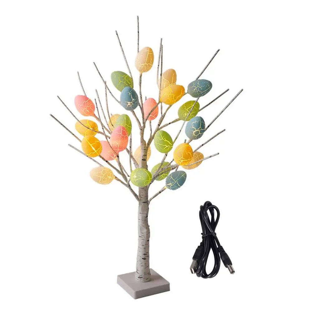 Easter Tree Light Soft Lighting Battery Powered Branches Adjustable Always-on Function Easy Installation Desktop LED Tree Lamp E