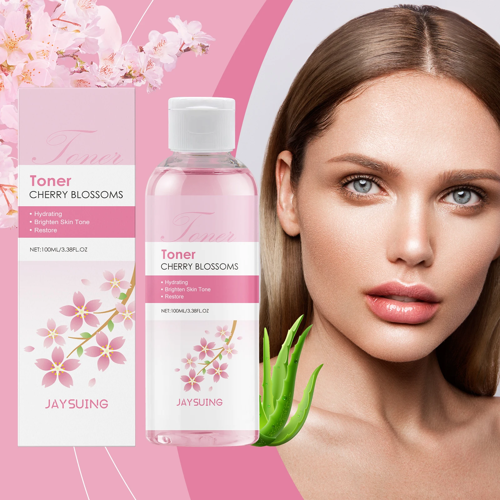 

Jaysuing Cherry Blossom Moisturizing Toner Hydrating Moisturizing, Moisturizing and Brightening Skin Refreshing Skin Care