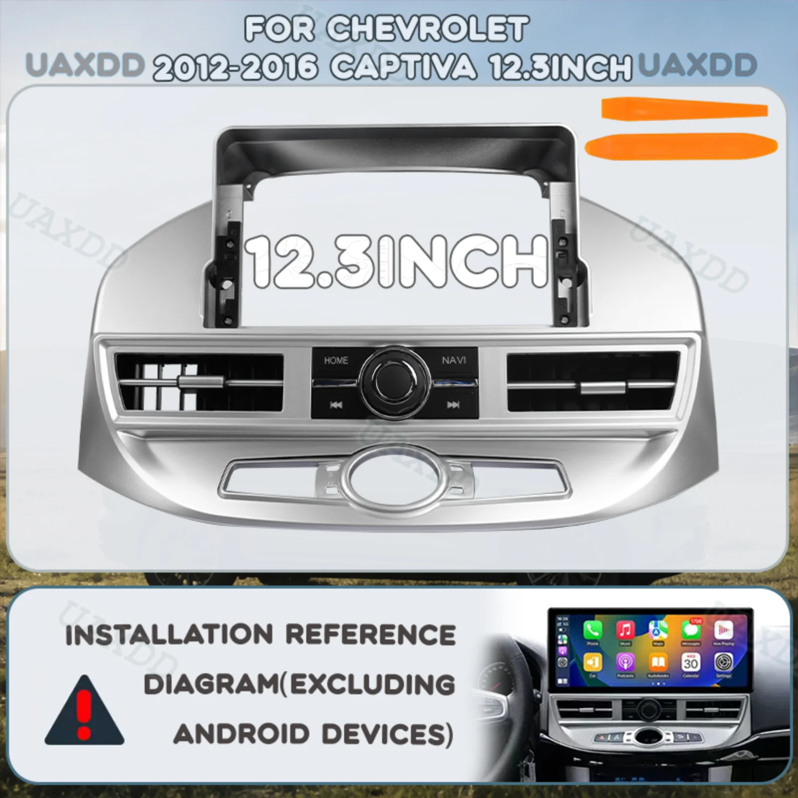 Car plastic accessories frame fascia For Chevrolet 2012-2016 CAPTIVA 12.3INCH Automotive center console Kit panel dashboard 2Din
