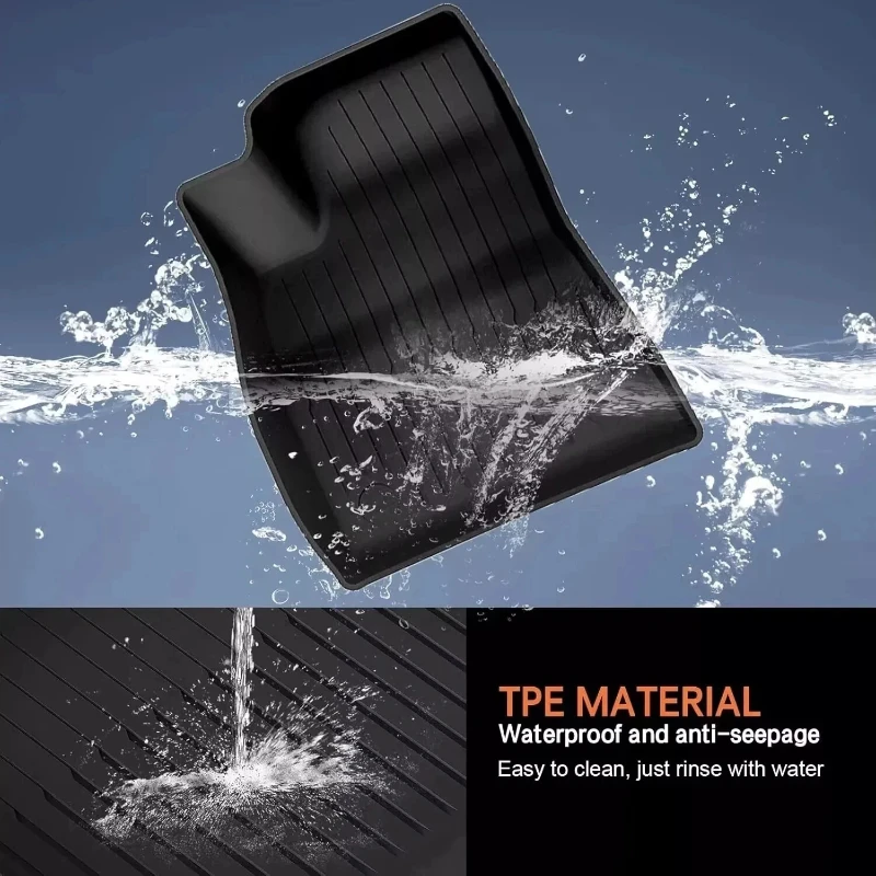 For Tesla New Model Y Juniper 2025+ TPE Floor Mats Waterproof Luggage Mat Wear-resistant Foot Pads ModelY Trunk Mats Accessories image 2