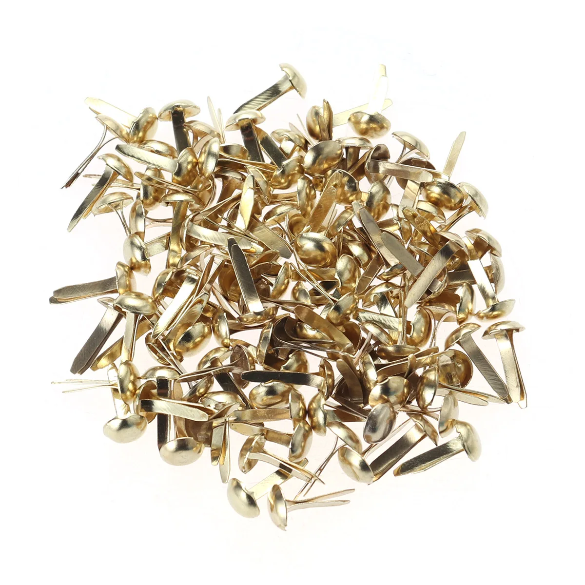 

100 Pcs Small -legged Nails Brads Metal Craft Golden Pastel Mini Scrapbooking Paper Crafts Decorative Bell