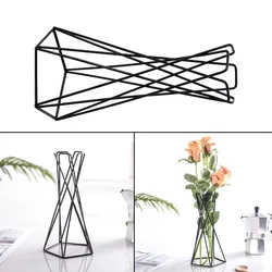 Nordic Style Air Plant Holder Metal Flower Pot Stand Geometric Iron Tillandsia Holder Table Home Garden Ornaments Flower Pots