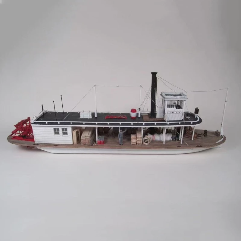 100cm Paddle Steamer Model Kit Universal DIY Hand Assembled Wooden Ship Model Can Be Modified Boat Gift