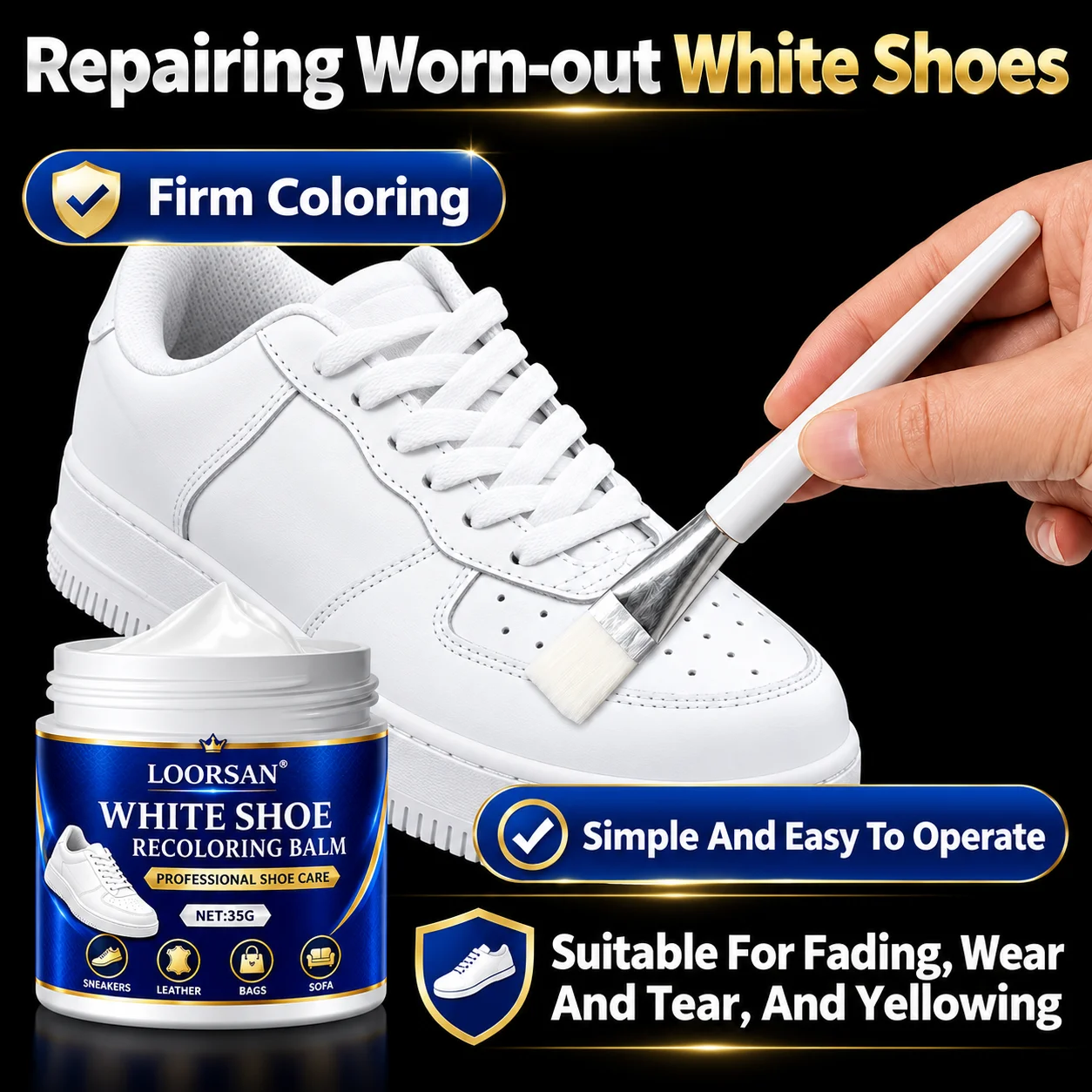 لوورسان بلسم إصلاح الأحذية الب - مراجعة Sneaker Care Whitener وسعره