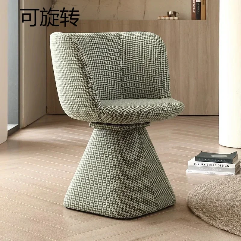 QQItalian Light Luxury, Rotating Makeup Stool Girls Bedroom Master Bedroom Cloakroom High-end Dressing Chair