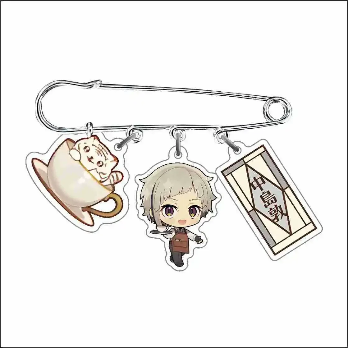 Anime Bungou Stray Dogs Brooch Pin Atsushi Dazai Osamu Izumi Kyouka Icon Collection Breastpin for Backpacks Clothes Jewelry Gift