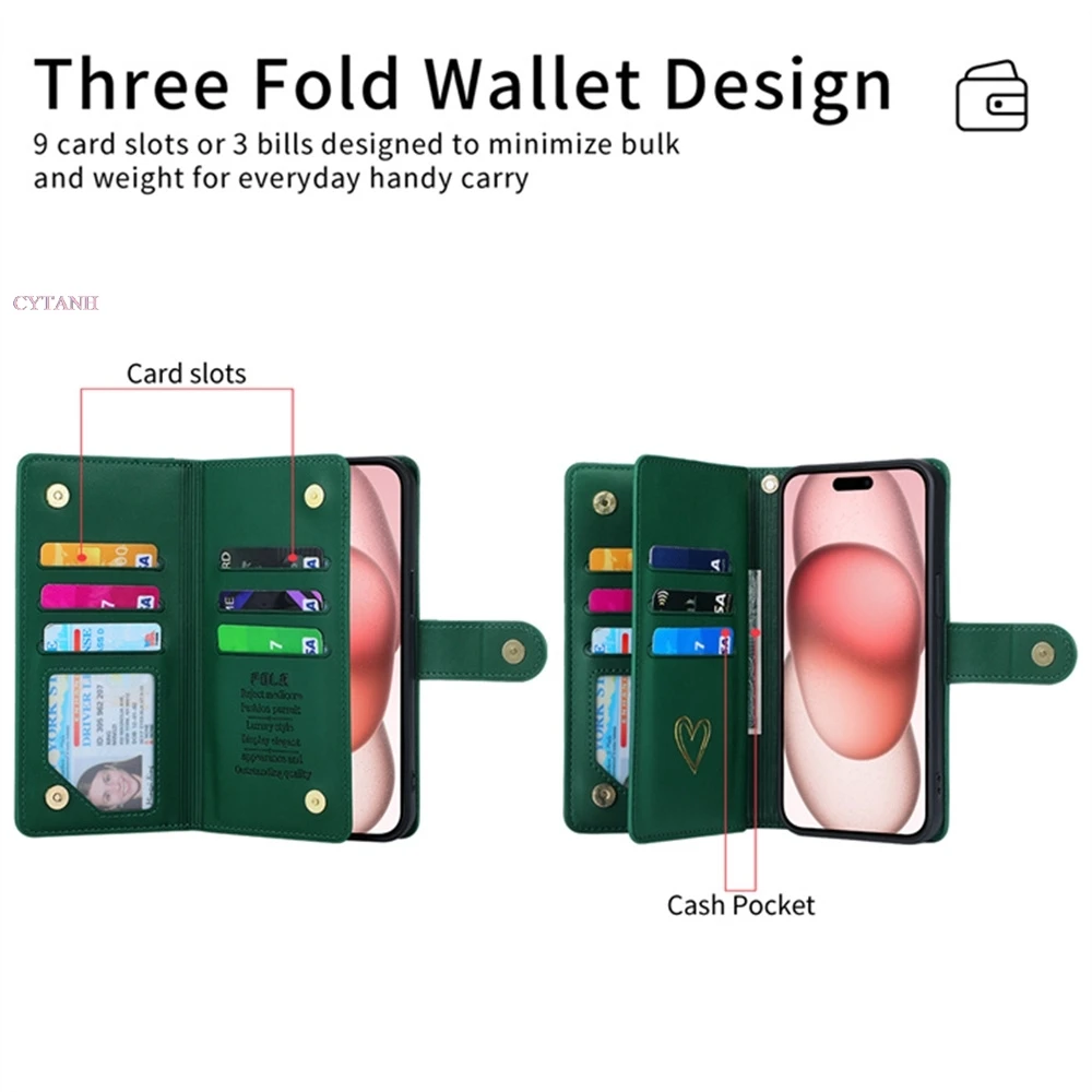 For Honor 400 Lite Flip Case For Huawei Honor X9B X8B X7B X9A X8A X7A X7 X8 X9 Zipper Wallet Leather Cover