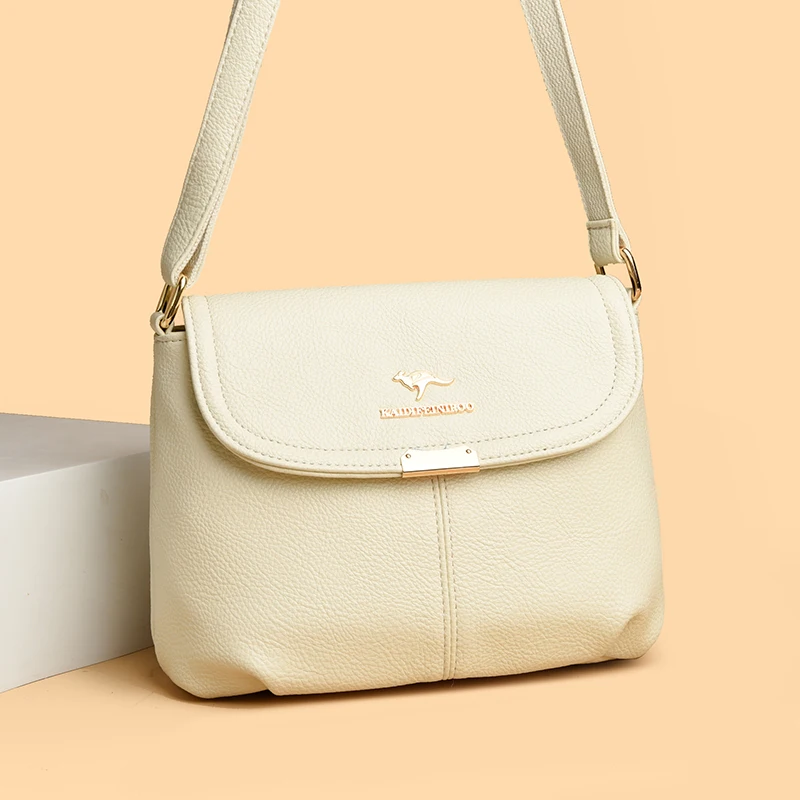 حقائب كتف مفردة بسيطة للسيدات عصرية عالية الجودة من جلد البولي يوريثان، محفظة صغيرة أنيقة بغطاء قلاب للاستخدام اليومي والسفر