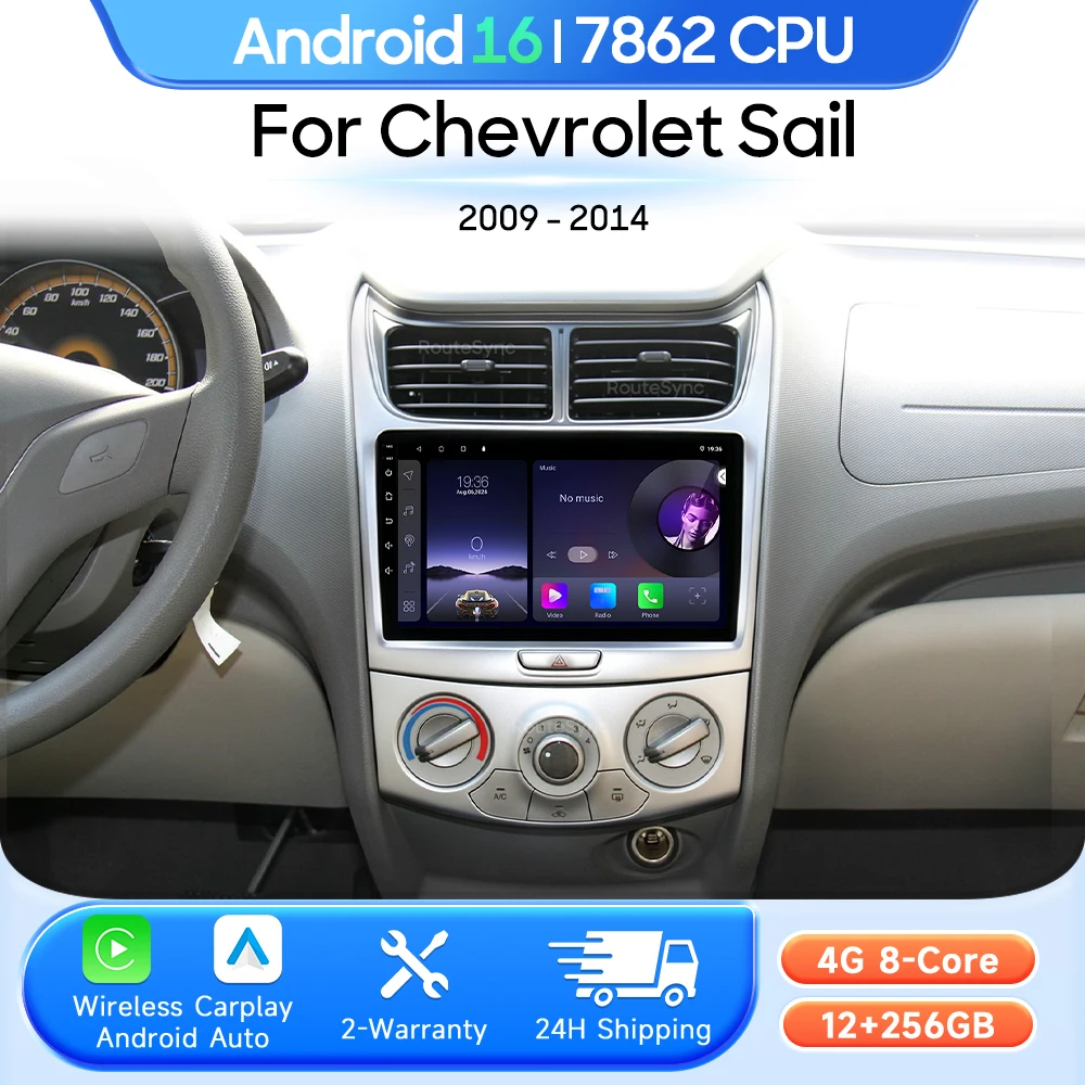 Car Multimedia Player For Chevrolet Sail 2009 - 2014 Android 16 Radio Carplay Auto 2din GPS Navigation Stereo Video Head Unit 4G