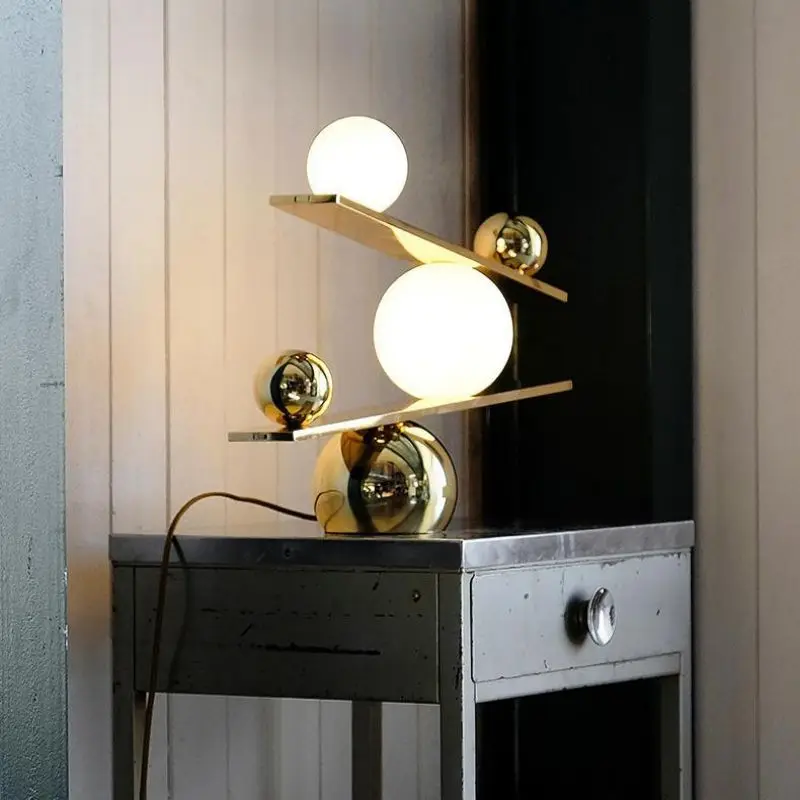 Moderne Huisdecoratie Bureau Leeslamp Ronde Luxe Led Glazen Balanstafellamp