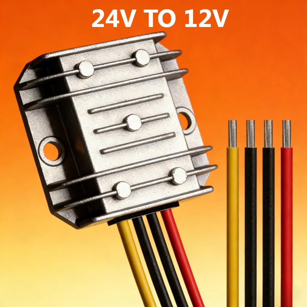 

Step Down 18V~35Vto12V 5A Voltage Reducer DC DC Buck Converter 24V to 12V 10A Converter Waterproof Module Transformer (10A 120W)
