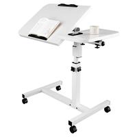White Laptop Table Bedroom Office Laptop Desk Height Adjustable Reading Table Sofa Side Table Movable Foldable Desk