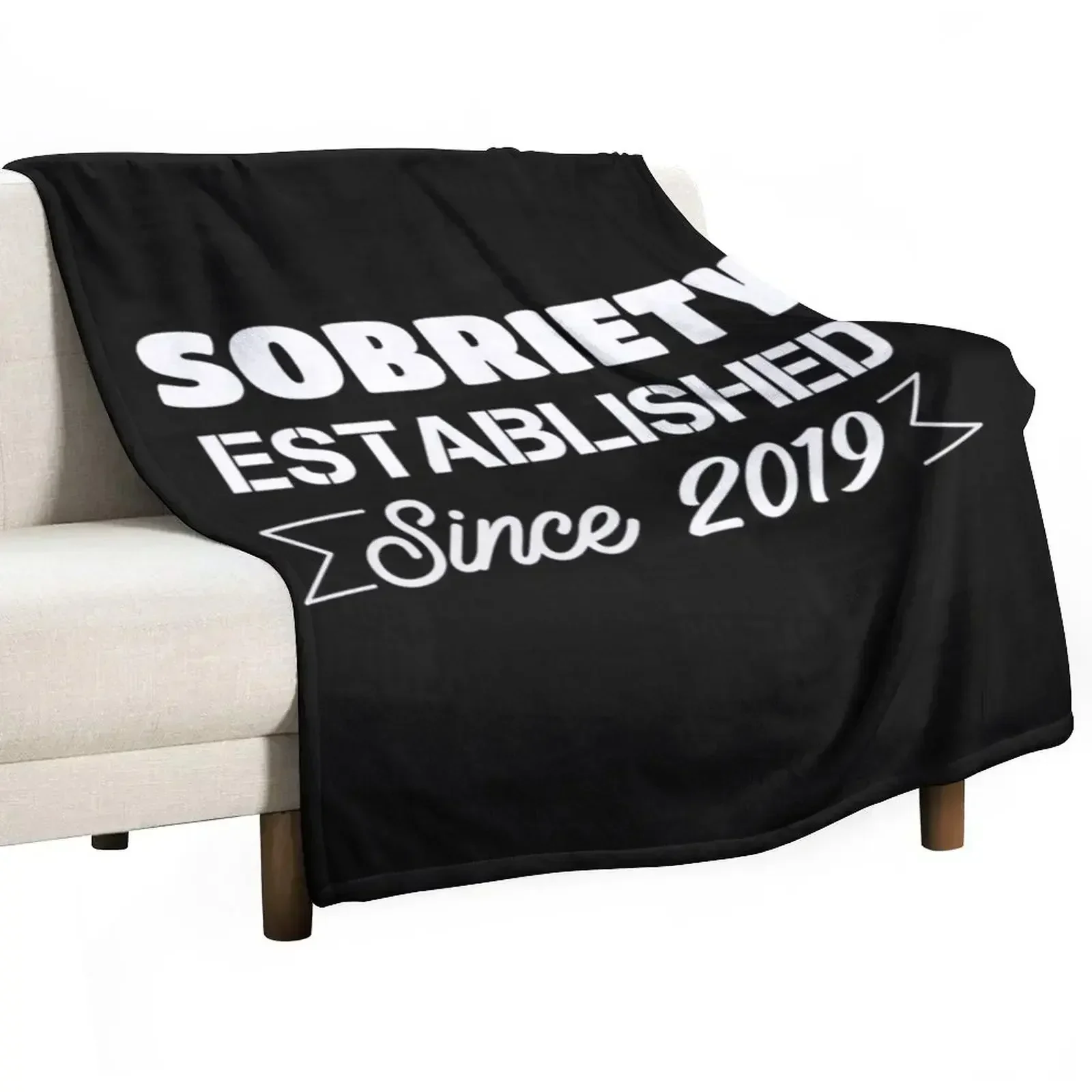 

1 year sobriety gifts for men 2020 print - Alcohol Free Sober Throw Blanket Soft Breathable Blanket for Night Sleeping