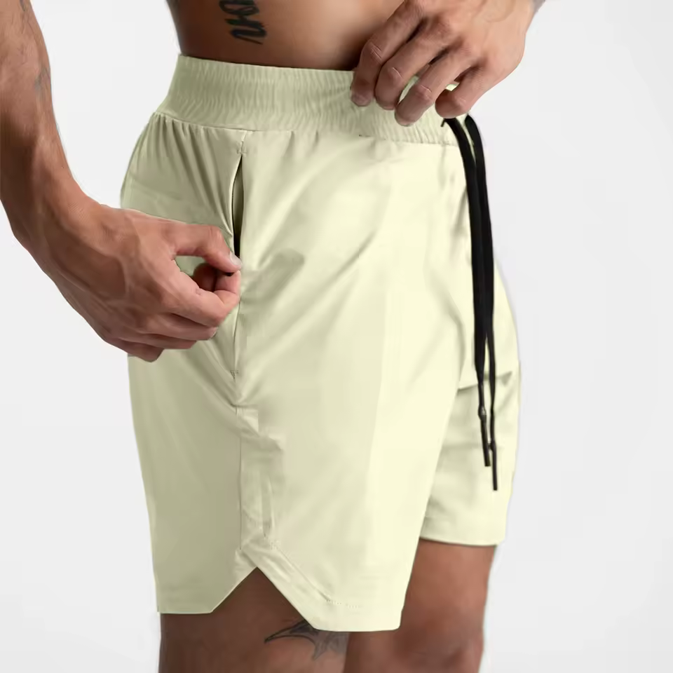 2024 New Men's Shorts Single-Layer Woven Quick Dry Solid Color Running Fitness Sports Casual American Fifth Pants Comfortable - AliExpress
