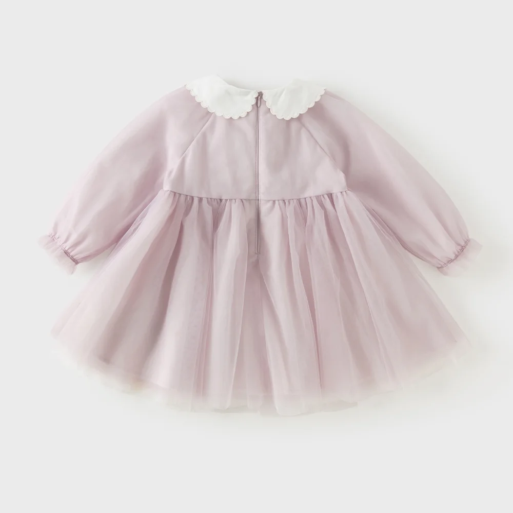 Dave Bella Flower Children Dress Birthday Dresses For Girls Spring Youth Clothing Autumn Mesh Elegant Party Embroidery DB3263484