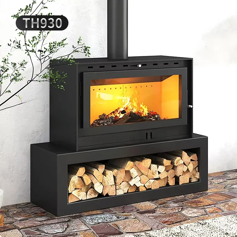 Superior Freestanding Wood Burning Stove Factory Low Price  Heating Fireplace Rustic Cast Iron Wood Stove