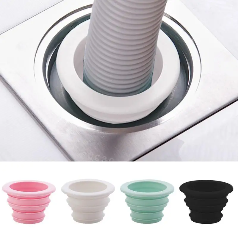 Drain Pipe Hose Silicone Plug Kitchen Pipe Sewer Seal Ring Kitchen Pipe Sewer Seal Ring Anti-Odor Floor Drain Plug For Laundry