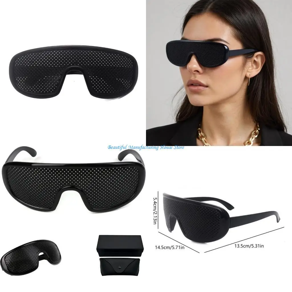 

E56A Unisex Large Frame Oversized Sunglasses Trendy Small Hole Polarized Lens Eye Protections
