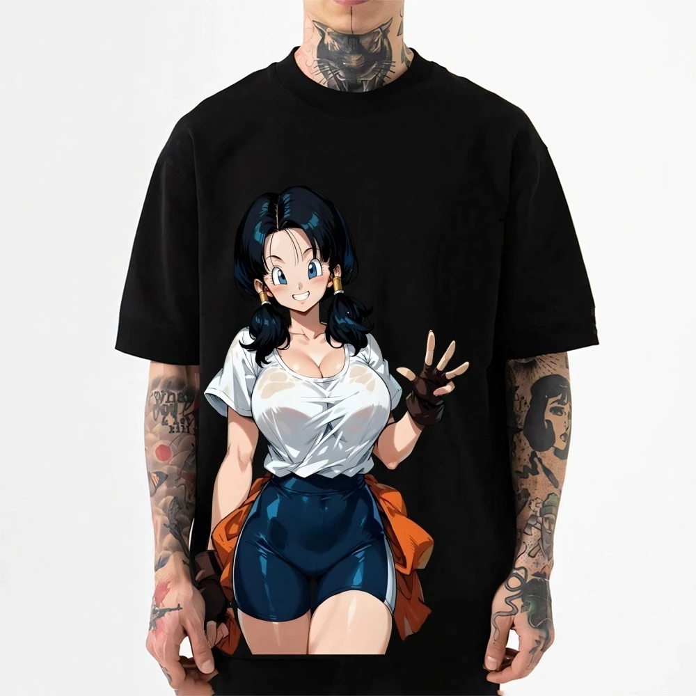 Dragon Ball Videl Japanischer Stil Klassisches T-Shirt Hochwertige Streetwear Herrenbekleidung Damenbekleidung 2026 Sommer Neues T-Shirt