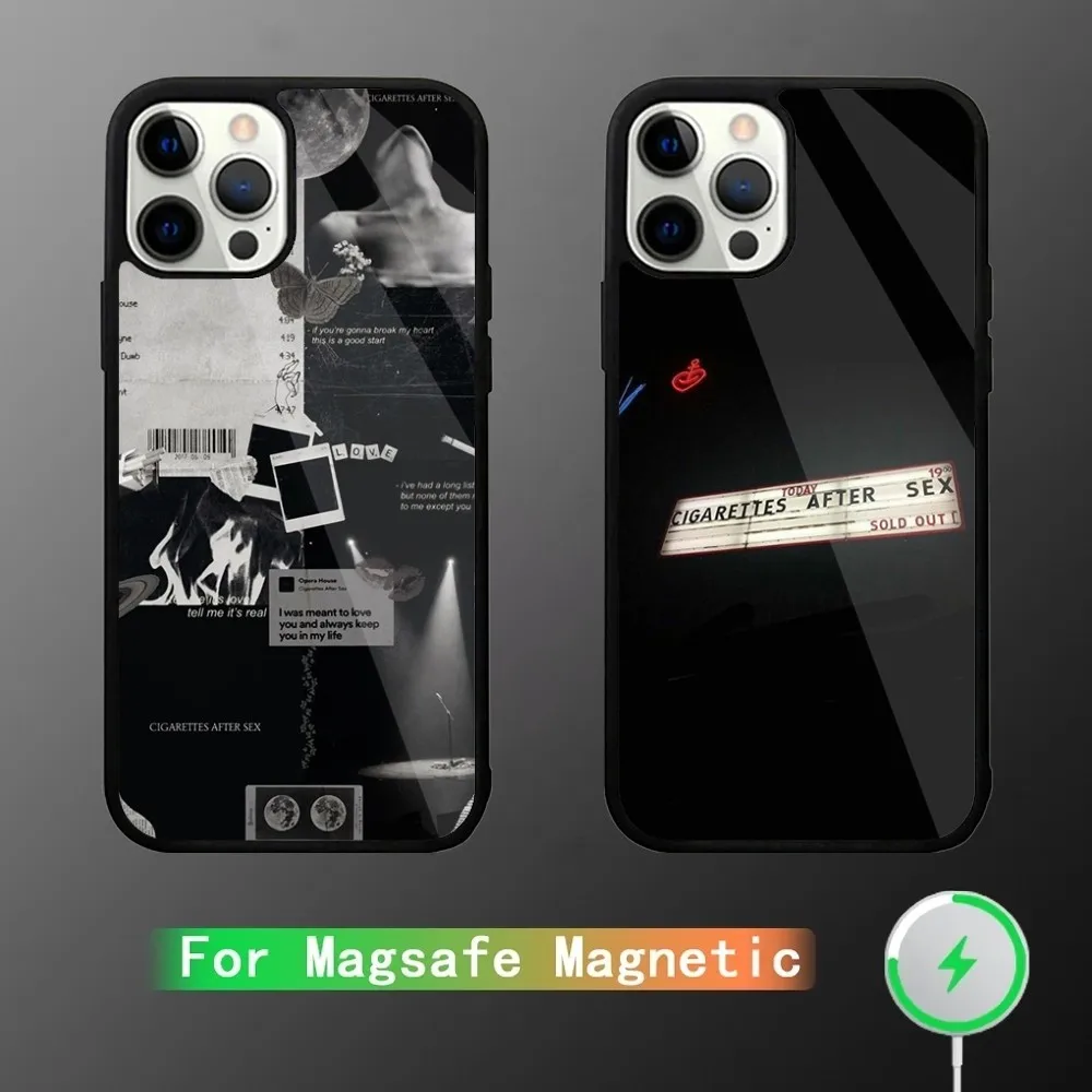 

Band Cigarettes After Sex Phone Case For iPhone 15,14,13,12,11,Plus,Pro,Max Mini Magsafe Magnetic Wireless Charging