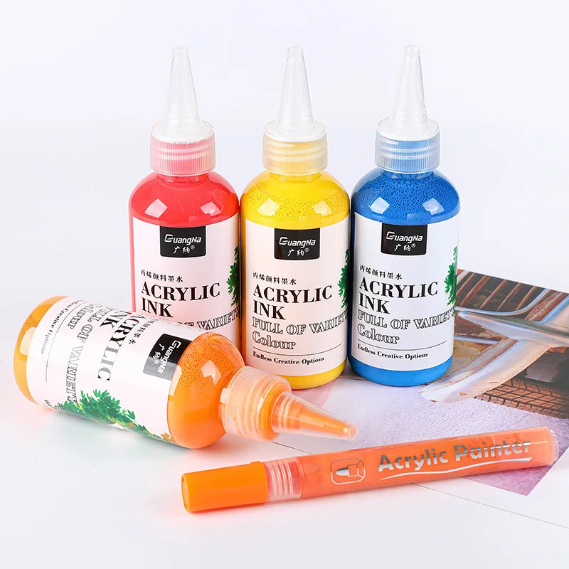 120ml Acrylic Pigment Water-based Ink Large Capacity Bottle with Rich and Durable Colors, Art Painting Graffiti Marker Refill