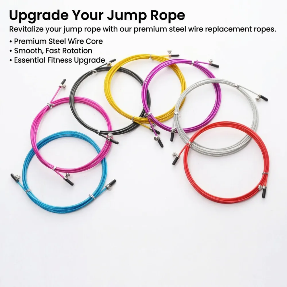 Steel Cable for Jumping Ropes Fitness Crossfit Spare Rope Replaceable Cable Metal Speed Cable Jumping Rope Accessories
