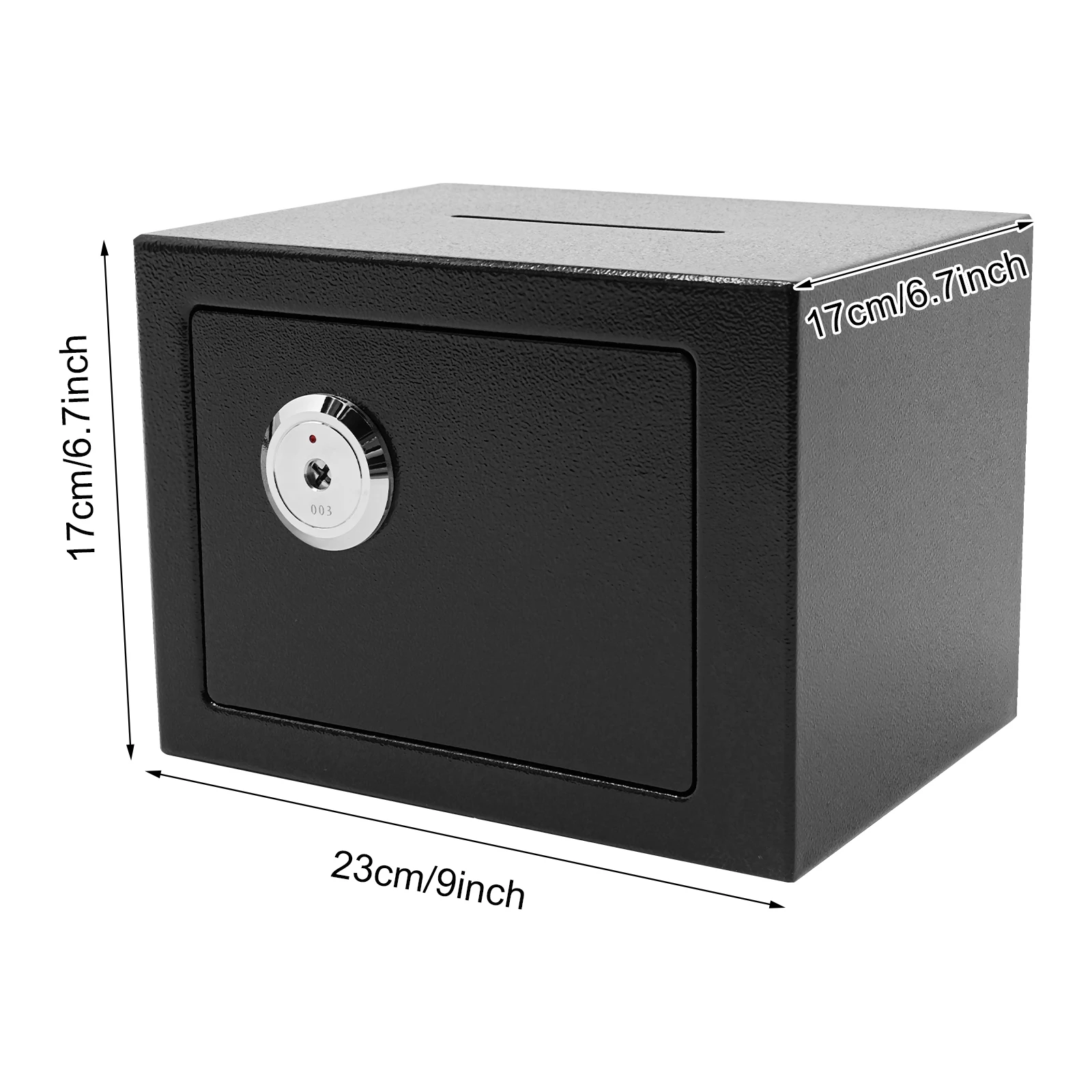 Small Safe Box with Drop Slot Cash Safe Box for Cabinets Home & Office Security
