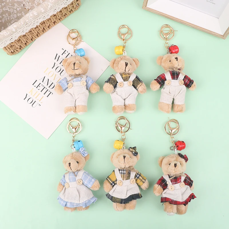 Cute Linen  Keychain Women Couple Country style Rabbit Keychain On Bag Car Trinket Female Wedding Party Toy Girls Gift