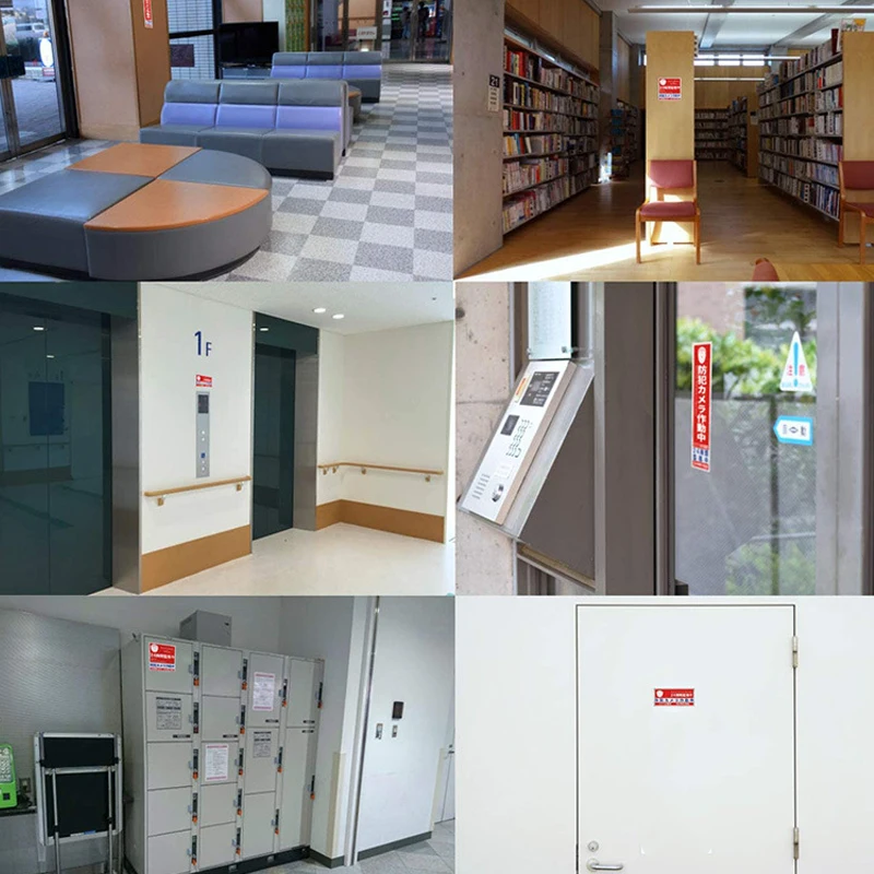 5 أوراق/حزمة 7.08*7.08 بوصة ملصقات تحذيرية للمراقبة على مدار 24 ساعة، ملصقات تحذيرية لمراقبة أمن المنزل مناسبة لتحذير الباب والنافذة والمتاجر ومتاجر المراحة وملصقات التحذير المراقبة المضادة للسرقة