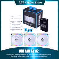 Lian Li UNI FAN SL 120 V2 140 V2 Forward & Reverse Blade ARGB Fan Kit 10% Performance Upgrade L-Connect 3 Control 1/3 Packs