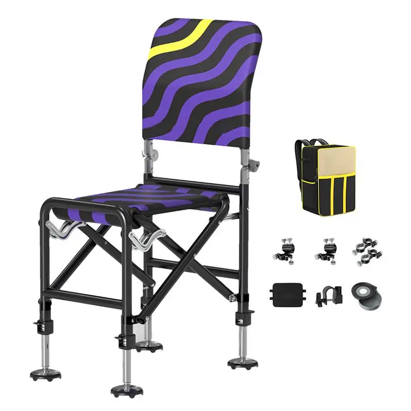 

Fishing Chair Small Adjustable Camping Fishing Chair Stable Ground Stool Travel Seating For Backpacking Picnic Climbing